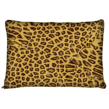 Dog Pillow Bed - Leopard Print Indoor Fleece Dog Bed- Animal Print