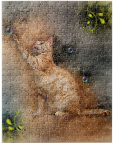 A Happy Cat 1000 Piece Jigsaw Puzzle by Goodway Puzzles