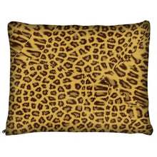 Dog Pillow Bed - Leopard Print Indoor Fleece Dog Bed- Animal Print