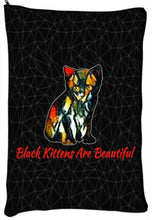 Pet Bed - Pet Bed Outdoor And Indoor-Black Kitten Abstract Art