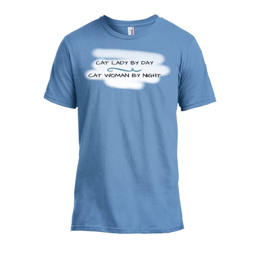 T-Shirts - Cat Lady Cat Woman T-shirt Light Blue