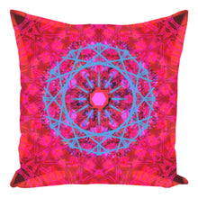 Throw Pillow Zippered - Boho Painted Mandala Red Throw Pillow